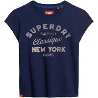 Superdry Indigo Workwear Cap Kurzarm-t-shirt