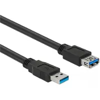Hamlet XCU3A-MF10, 1 m, USB A, USB A, USB 3.2 Gen 1 (3.1 Gen 1), 5 Gbit/s, Schwarz