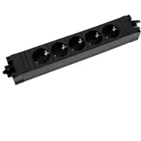 Bachmann Stufenfuß 5X 230V RA GST In/Out Schwarz (Europäische Steckdose) - 906.18821
