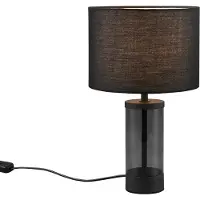 TRIO Leuchten Tischleuchte Grazia E14, schwarz, Metall/Glas