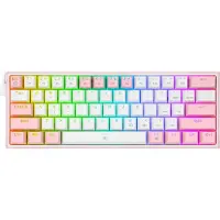 Redragon K617-RGB Fizz RGB White/Pink, Kabelgebunden, USB, Mechanischer Switch, Pink, Weiß