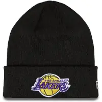 New Era Mütze Essential Cuff Beanie Los Angeles Lakers Hat 60348856 Schwarz