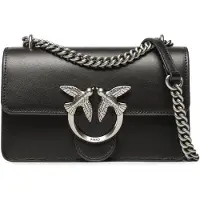 Pinko Umhängetasche Love One Mini DC Black - Old Silver schwarz
