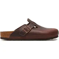 Birkenstock Clogs Boston Soft Footbed Oiled Leather Unisex Habana Narrow-Schuhgröße 42