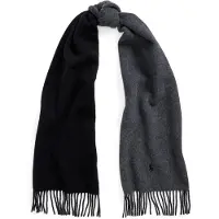 Ralph Lauren für Damen. 455954371001 Wollschal mit Fransen, schwarz (OSFA), Lässig, Wolle