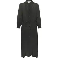 Kaffe Midikleid "Damen Kleid KAemine", Damen, Gr. 42, N-Gr, schwarz (schwarz deep), Obermaterial: 50% Viskose CV. 50% Viskose LENZING ECOVERO CV LenzEcov., Kleider Midikleid