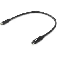 Ubiquity Ubiquiti UACC-Cable-USB-100W-0.3M-BK, 0,3 m, USB C, USB C, 0,48 Gbit/s, Schwarz, Grau