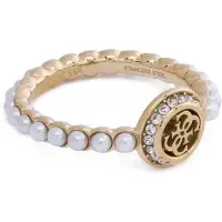 GUESS JUBR05522JWYG Damenring 4G Tiny Pearly Goldfarben