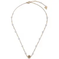 GUESS JUBN05515JWYGT/U Damen-Halskette Multi Pearls 4G Goldfarben