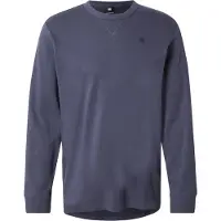 G-Star Longsleeve "Nifous R", Herren, Gr. S, grau (india ink), Jersey, Obermaterial: 100% Baumwolle, unifarben, regular fit, Rundhals, Rippbündchen, Shirts Longsleeve, mit geripptem Einsatz vorne