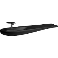Laufen Alessi one Waschtisch, unterbaufähig, 1 Hahnloch mittig, mit Überlauf, 1600x500, H8149717161041, Farbe: Schwarz Matt