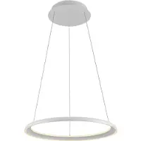 Schöner Wohnen Hängelampe QUILLO, dimmbar, weiß / opal, für Wohn- / Esszimmer, Aluminium, Modern, Pendelleuchte