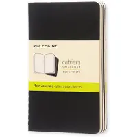 Moleskine Notizhefte 3er Set, Kartoneinband, Liniert "Cahier" in Schwarz | Gr.: S ( 9 x 14 cm)