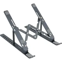 TooQ Soporte Elevador Aluminio Plegable Portatiles Gris