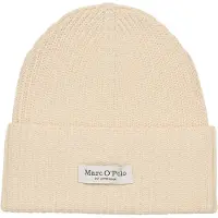 Marc O'Polo Marc OPolo Beanie breiter Umschlag, Markenlabel, Rippstrick