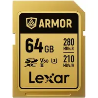 Lexar SDXC Pro Gold Series ARMOR UHS-II 64GB V60
