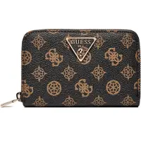 GUESS Elegante Damen Geldbörse Braun – 3 Fächer & Reißverschluss Design