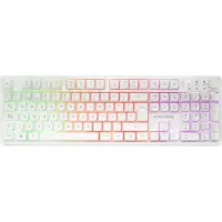 Mars Gaming MCPWXWES, Kabellos, RF kabellos + USB, Membran Key Switch, QWERTY, RGB-LED, Weiß