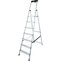 Krause Stehleiter 126351 Stufen-Safety Alu-Leiter. 7 Stufen