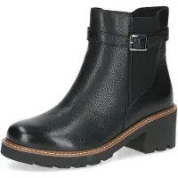Caprice Chelseaboots, Blockabsatz, Herbstboots, Stiefelette mit dezenter Zierschnalle