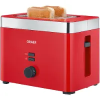 Graef TO 63, 2 Scheibe(n), Rot, Kunststoff, Tasten, Drehregler, 888 W, 230 V
