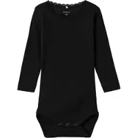 Name it Body l/ä - Rib - Noos - NbfKab - Schwarz - - 62 - Body L/Ä