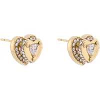 GUESS JUBE05551JWYGT/U Damen-Ohrringe Ohrstecker Herz Pave Goldfarben
