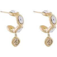 GUESS JUBE05571JWYGT/U Damen-Ohrringe Creolen Multi Crystals Goldfarben