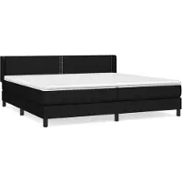 Syfax Boxspringbett mit Matratze Schwarz 200x200 cm Stoff
