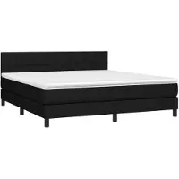 Syfax Boxspringbett mit Matratze Schwarz 180x200 cm Stoff