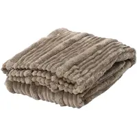 Décoris Kuscheldecke 130x170cm Wohndecke Fleecedecke - warme & flauschige Decke - einfarbige Tagesdecke Couchdecke Sofadecke Taupe