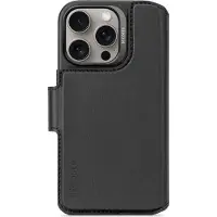 Decoded Apple iPhone 16 Pro Hülle - Echtes Leder - - 2 in 1 Case/Klapphülle - Schwarz