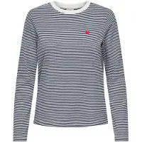 JDY Longsleeve in Weiß/ Dunkelblau - S