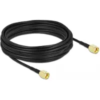 DeLOCK Antennenkabel RP-SMA Stecker zu RP-SMA Stecker LMR/CFD100 10 m low loss