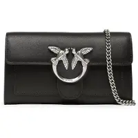Pinko Umhängetasche Clutch Love One Wallet C Black - Old Silver schwarz
