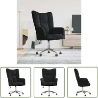 The Living Store Relaxsessel Schwarz Samt