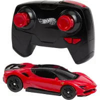 Hot Wheels RC Ferrari SF90 Stradale Assetto Fiorano im Maßstab 1:64, ferngesteuertes, batteriebetriebenes Auto, Auto, 5 Jahr(e), Kunststoff, Rot