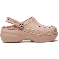 Crocs Pantoletten Classic Platform Lined Clog W 207938 Rosa
