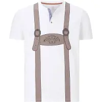Jan Vanderstorm T-Shirt "T-Shirt KELBY", Herren, Gr. XXL, weiß, Obermaterial: 100% Baumwolle CO., comfort fit normal, Serafino, Shirts T-Shirt, im Oktoberfest-Stil