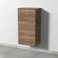 Sanipa Mittelschr. mit Wäschekorb 3way (SM154) 850x450x345 Anthrazit-Matt