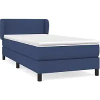 Syfax Boxspringbett mit Matratze Blau 90x200 cm Stoff