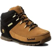 Timberland Schnürboots "EURO SPRINT - MID LACE BOOT", Jungen, Gr. 38, gelb (wheat, schwarz), Leder, Schuhe Schnürboots, Winterstiefel, Schnürstiefel, Winterschuhe