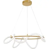 Nova Luce CERELIA LED Pendelleuchte Messing 34W Warmweiss 120x60cm dimmbar 9082092