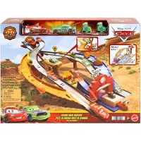 Mattel Cars - Radiator Springs Race & Rescue Rescue Road Raceway Playset With 4 Toy Cars (JFL57)