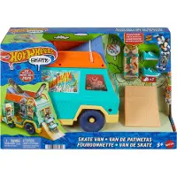 Hot Wheels Skate Tony Hawk Skatervan-Spielset mit exklusivem Fingerboard und abnehmbaren Skateschuhen, Bus, 5 Jahr(e), Kunststoff, Mehrfarbig