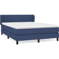 Syfax Boxspringbett mit Matratze Blau 140x200 cm Stoff