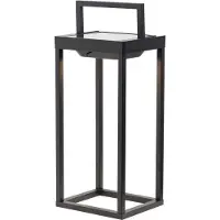 Zafferano - Home Solar 2 LED Laterne 56,4cm - 2W Wand- und Tischleuchte mit Akku und Dämmerungssensor - Corten