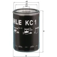 MAHLE ORIGINAL Kraftstofffilter KC 1