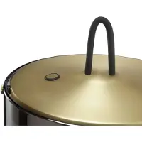 Brilliant LED Tischlampe Lumeo, dimmbar, alu / grau / zink, für Wohn- / Esszimmer, Glas, LED Tischlampe