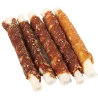 Brekz Rawhide Dog Chews - Rinderhaut mit Huhn Kaurollen (17 cm)